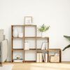 vidaXL Raumteiler-B&uuml;cherregal 3 Stufen Altholz-Optik 137,5x29x103,5 cm