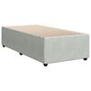 vidaXL Boxspringbett mit Matratze Hellgrau 80x200 cm Samt