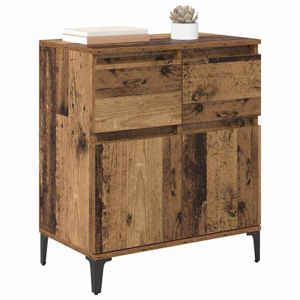 vidaXL Sideboard Altholz 60 x 35 x 70 cm Verbundholz und Eisen