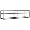 vidaXL TV-Schrank Wei&szlig; Marmor-Optik 160x40x40,5 cm Hartglas
