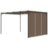 vidaXL Gartenpavillon mit Seitenvorhang 4x3x2,25 m Taupe