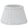 vidaXL Lampenschirm Wei&szlig; &Oslash;50x30 cm Korbweide