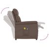vidaXL Massagesessel Elektrisch Braun Kunstleder