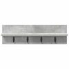 vidaXL Wandmontierter nachttisch Beton Grau 60 x 10,5 x 18 cm