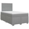 vidaXL Boxspringbett mit Matratze Hellgrau 120 x 200 cm Stoff