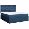 vidaXL Boxspringbett mit Matratze Blau 180x200 cm Stoff