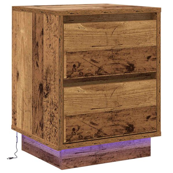 vidaXL Nachttisch Altholz 39 x 34,5 x 50 cm Holzwerkstoff