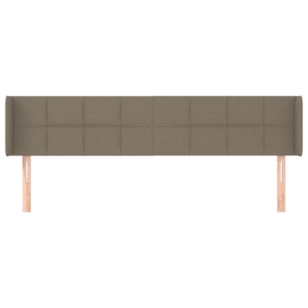 vidaXL Kopfteil mit Ohren Taupe 163x16x78/88 cm Stoff