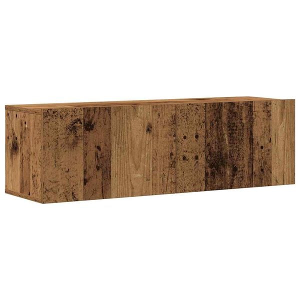 vidaXL 8-tlg. TV-Schrank-Set Wandmontage Altholz-Optik Holzwerkstoff