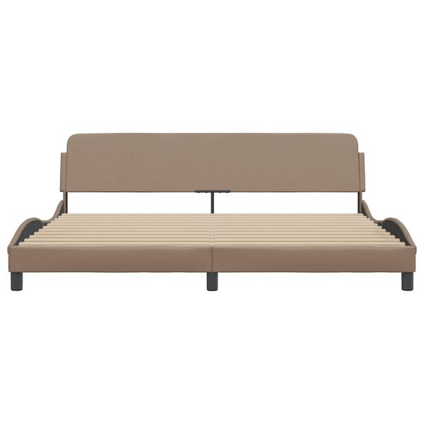 vidaXL Bettgestell "Dover" Cappuccino-Braun 200x200 cm Kunstleder