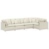 vidaXL Modulares Sofa mit Kissen Samt Cream
