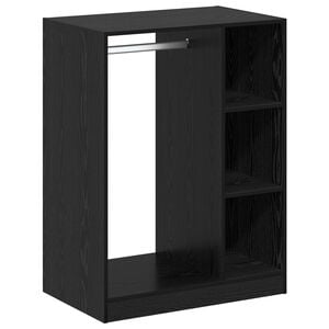 vidaXL Kleiderschrank mit Regal Schwarz Eichen-Optik 77 x 48 x 102 cm