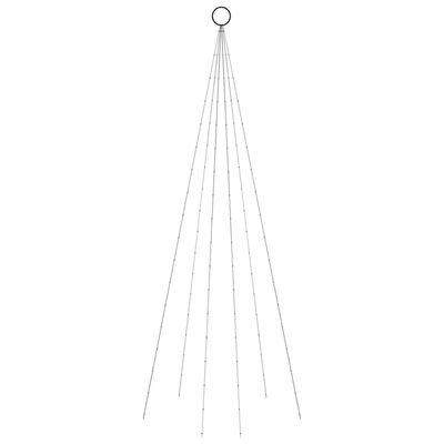 vidaXL LED-Weihnachtsbaum für Fahnenmast Blau 108 LEDs 180 cm