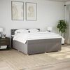 vidaXL Boxspringbett mit Matratze Taupe 180x200 cm Stoff