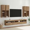 vidaXL TV-Wandschrank-Set mit LED-Lichtern mit LED 7 pcs Artisan-Eiche