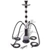 vidaXL Wasserpfeife/Hookah/Shisha mit 4 Schl&auml;uchen Schwarz XXL 83 cm