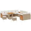 vidaXL Gartensofa-set mit Kissen 13 pcs Beige und Creme