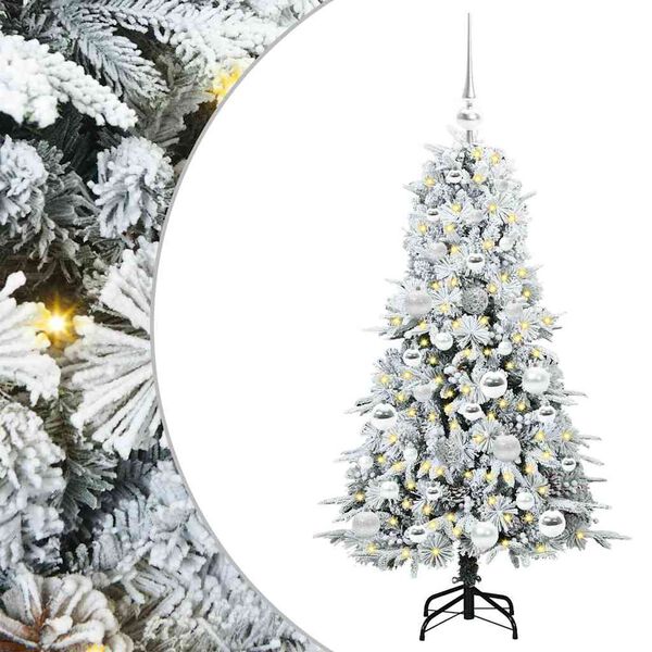 vidaXL K&uuml;nstlicher klappbarer Weihnachtsbaum Wei&szlig; 120 cm PE und PVC
