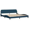 vidaXL Bett mit Matratze "Hanko" Blau 200x200 cm Samt