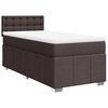 vidaXL Boxspringbett mit Matratze Dunkelbraun 90x200 cm Stoff