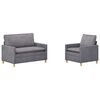 vidaXL Sofa Set 2 pcs Hellgrau Polyester