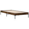 vidaXL Bettgestell R&auml;uchereiche 90x190 cm Holzwerkstoff und Metall