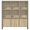 vidaXL B&uuml;cherregal 2 pcs Sonoma 99,5 x 30 x 108 cm Holzwerkstoff