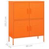 vidaXL Lagerschrank Orange 80x35x101,5 cm Stahl