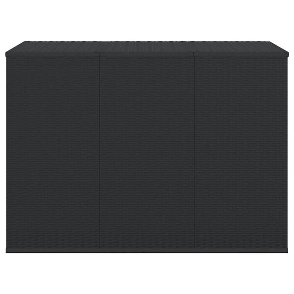 vidaXL Garten-Kissenbox PE Rattan 145x100x103 cm Schwarz