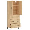 vidaXL Highboard Sonoma-Eiche 69,5x34x180 cm Holzwerkstoff