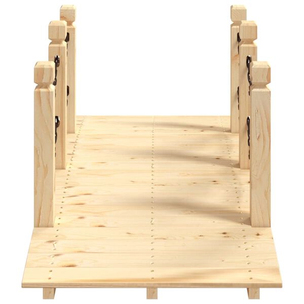 vidaXL Gartenbrücke mit Kettengeländer 150x67x56 cm Massivholz Fichte