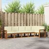 vidaXL Outdoor-Sofagarnitur mit Kissen 6 pcs Natur und Creme