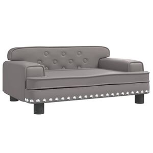 vidaXL Hundebett Grau 70x45x30 cm Kunstleder