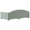 vidaXL Tagesbett Ausziehbar mit Schubladen Hellgrau 90x200 cm Samt