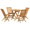 vidaXL 5-tlg. Garten-Essgruppe Massivholz Teak
