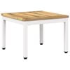 vidaXL Couchtisch Wei&szlig; 49 x 48,5 x 36 cm Massivholz Akazie