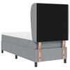 vidaXL Boxspringbett mit Matratze Hellgrau 80 x 200 cm Stoff