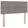 vidaXL Bett mit Stauraum und LED mit Matratze Taupe 120 x 190 cm Stoff