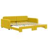 vidaXL Tagesbett Ausziehbar Gelb 100x200 cm Samt