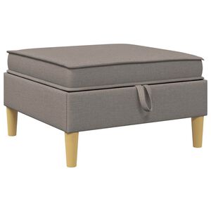 vidaXL Sofa-Hocker mit Stauraum Taupe 70 x 70 x 40 cm Stoff