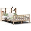 vidaXL Massivholzbett mit Regal ohne Matratze 140x200 cm Kiefernholz