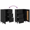 vidaXL Sideboard mit Schubladen Schwarz Eichen-Optik 69,5 x 34 x 90 cm