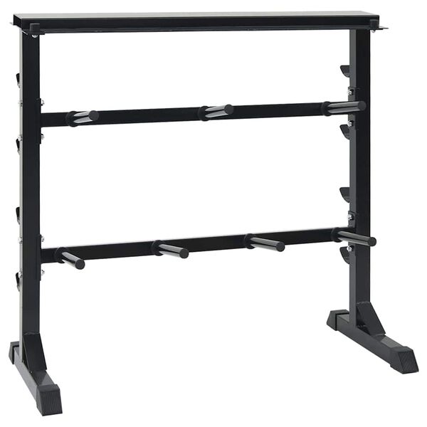 vidaXL Hantel Rack Schwarz 99 x 45 x 95,5 cm Pulverbeschichteter Stahl
