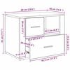 vidaXL Nachttisch Artisan-Eiche 35 x 60 x 50 cm Holzwerkstoff