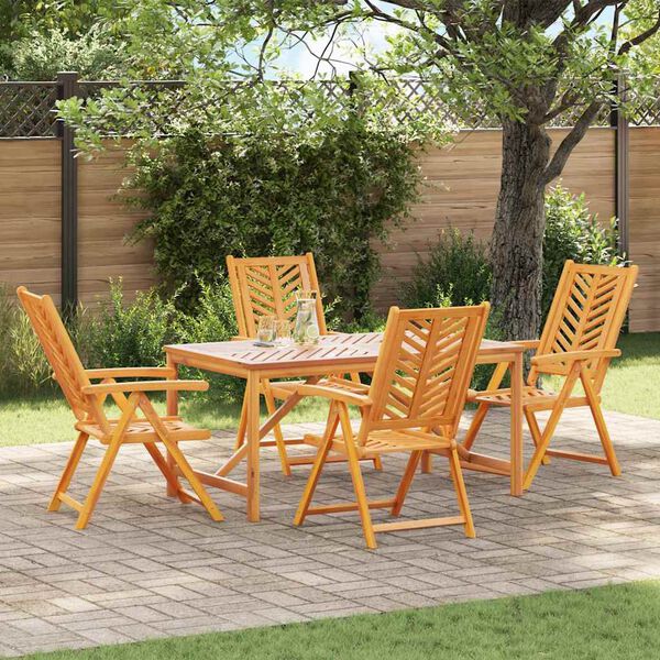 vidaXL Garten Essgruppe 5 pcs Braun Massivholz Akazie