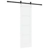 vidaXL Schiebet&uuml;r Wei&szlig; und Schwarz 61 x 198,5 cm Massives Kiefernholz