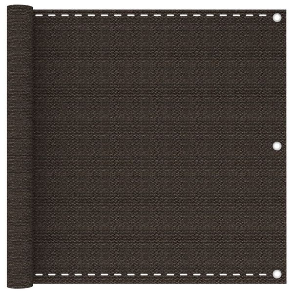 vidaXL Balkon-Sichtschutz Braun 90x400 cm HDPE