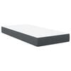 vidaXL Bettmatratze mit Matratze Grau 90 x 190 cm Stoff