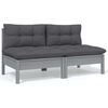 vidaXL 5-tlg. Garten-Lounge-Set mit Kissen Kiefer Massivholz