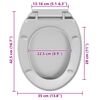 vidaXL Toilettensitz mit Absenkautomatik Quick-Release Hellgrau Oval